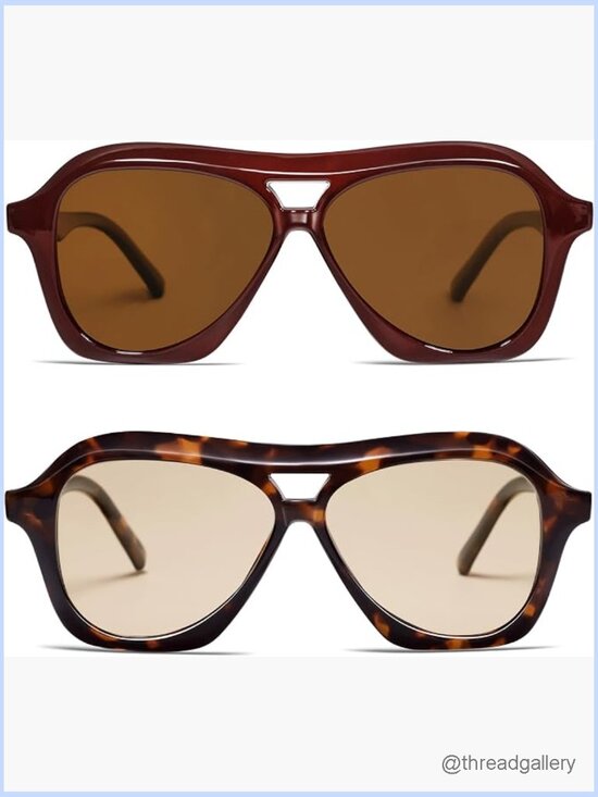 Retro 70s Square Aviator Sunglasses, Polarized Unisex Shades VL9768 main image 5